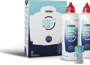 EVERCLEAN PLUS 2 x 350 ml Liquido de Lentillas + 90 comprimidos